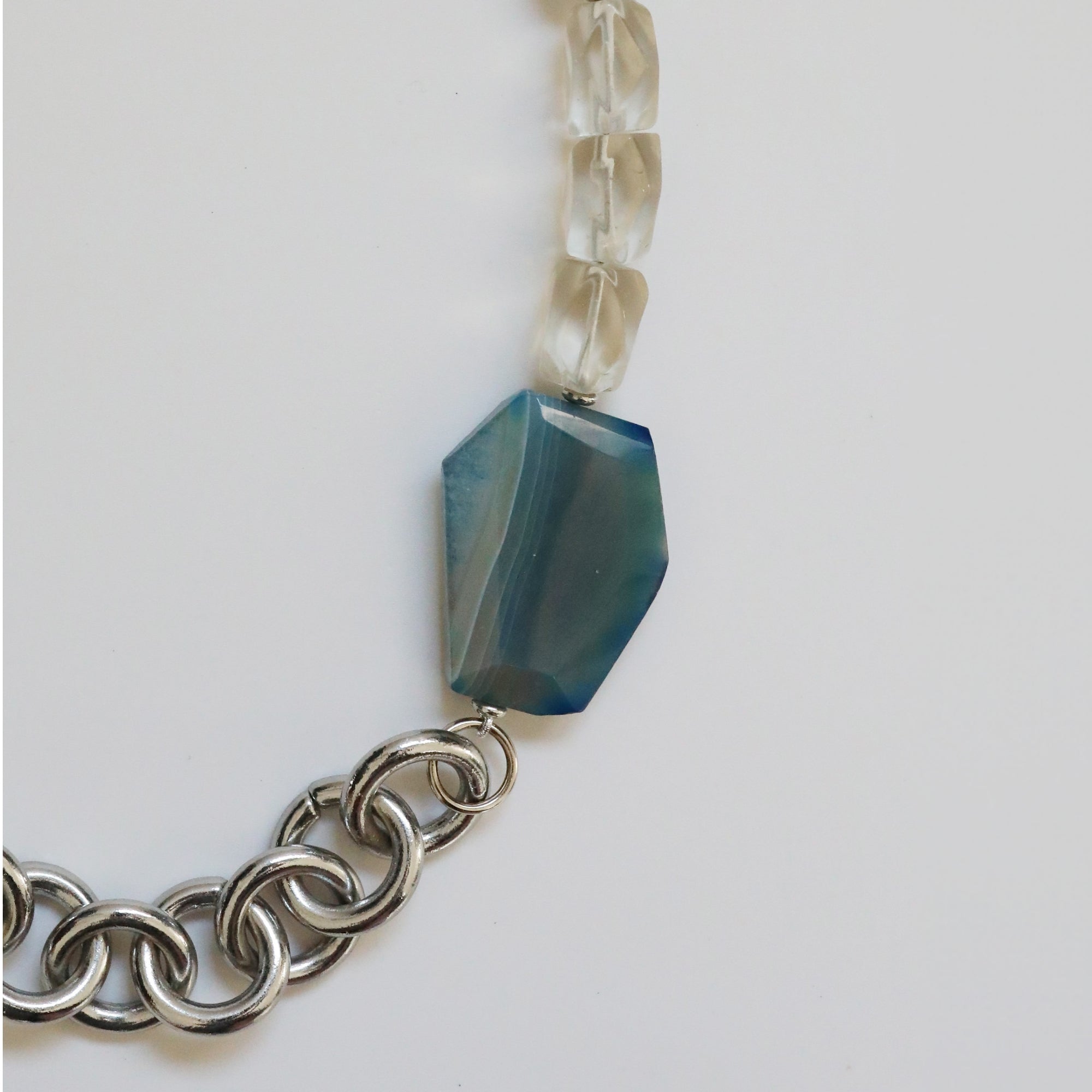 Monodiko Blue Agate Statement Necklace