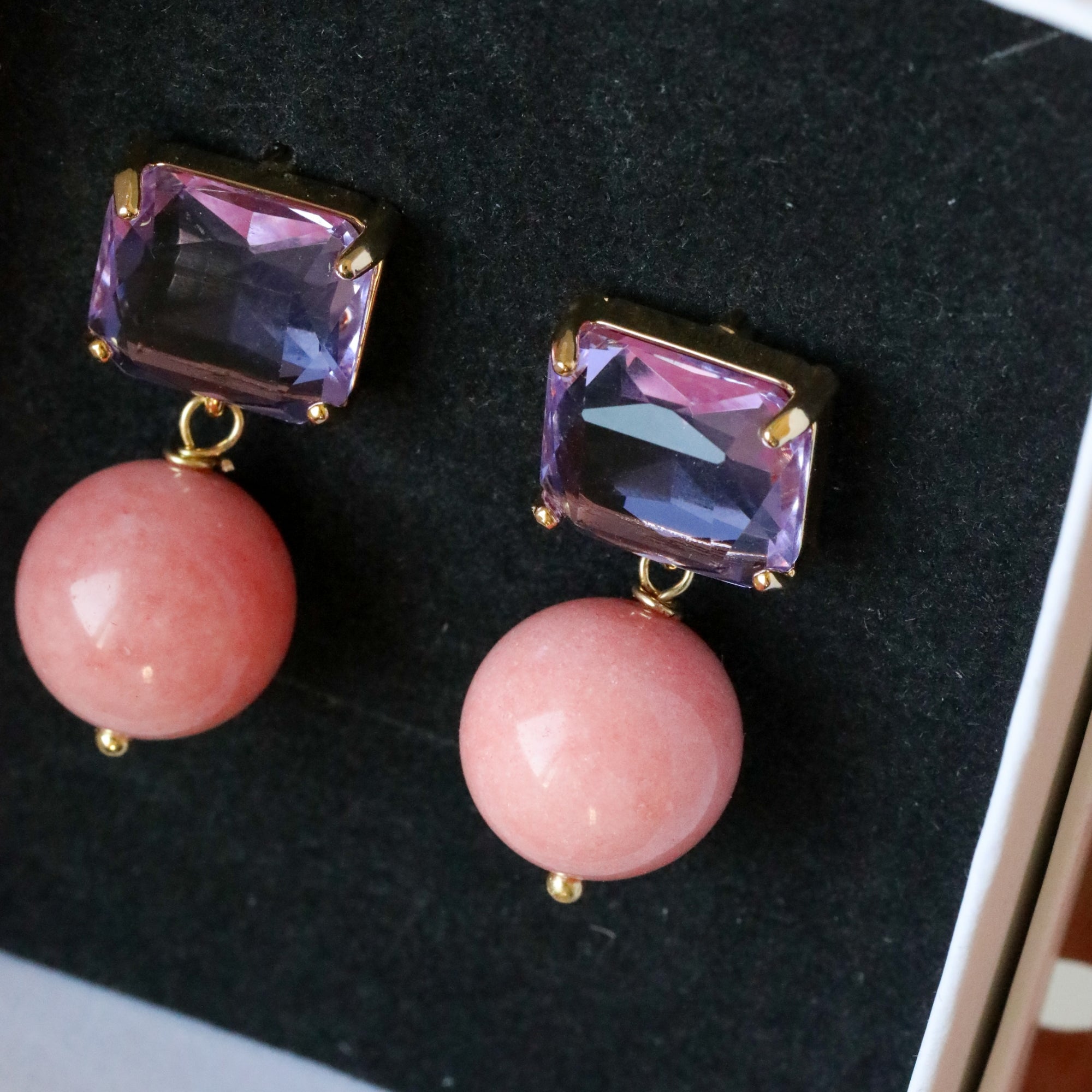 Blush Pink & Lavender Earrings