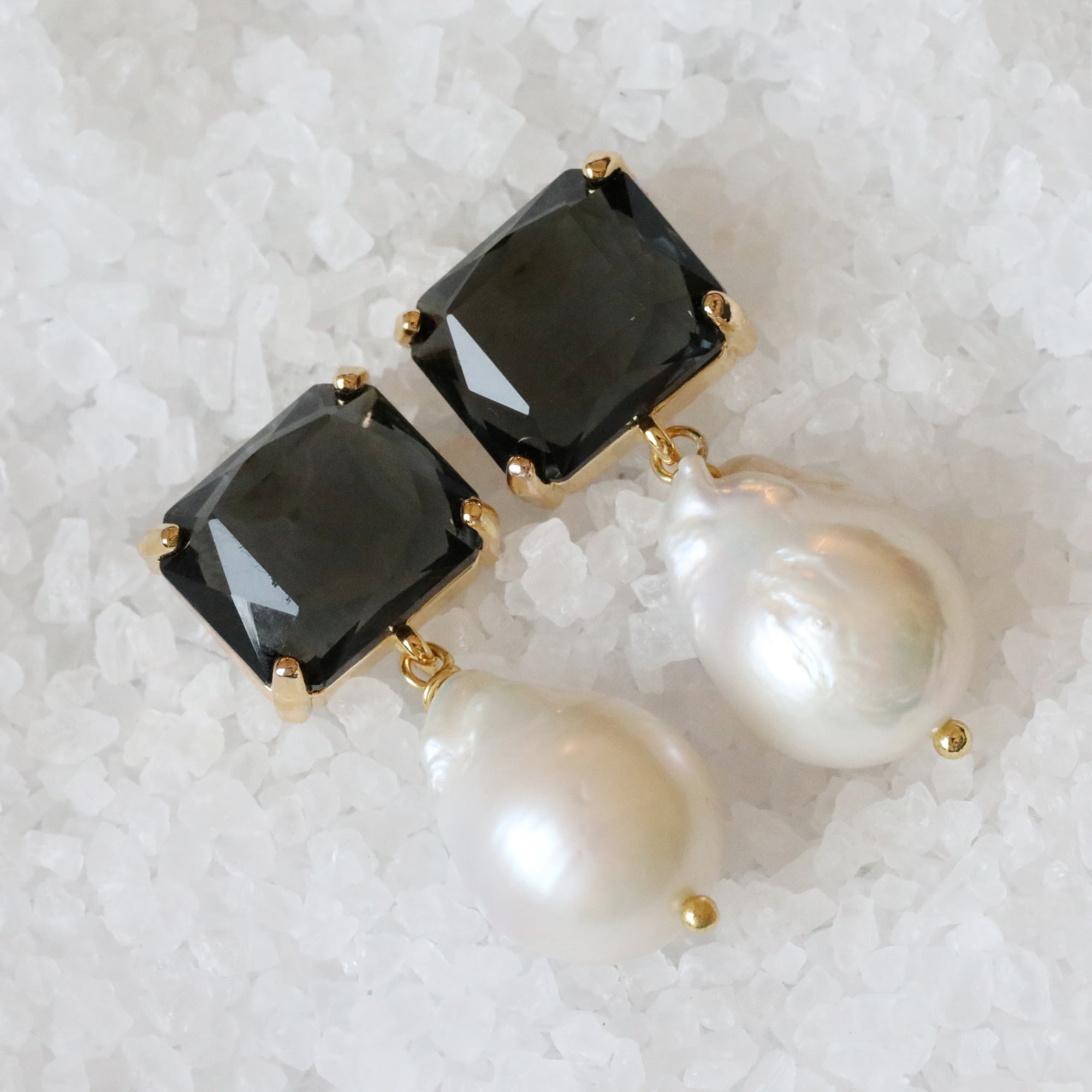 Olive Baroque Pearls Earrings