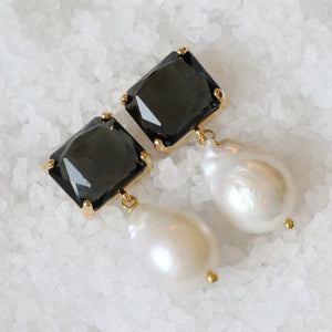 Olive Baroque Pearls Earrings