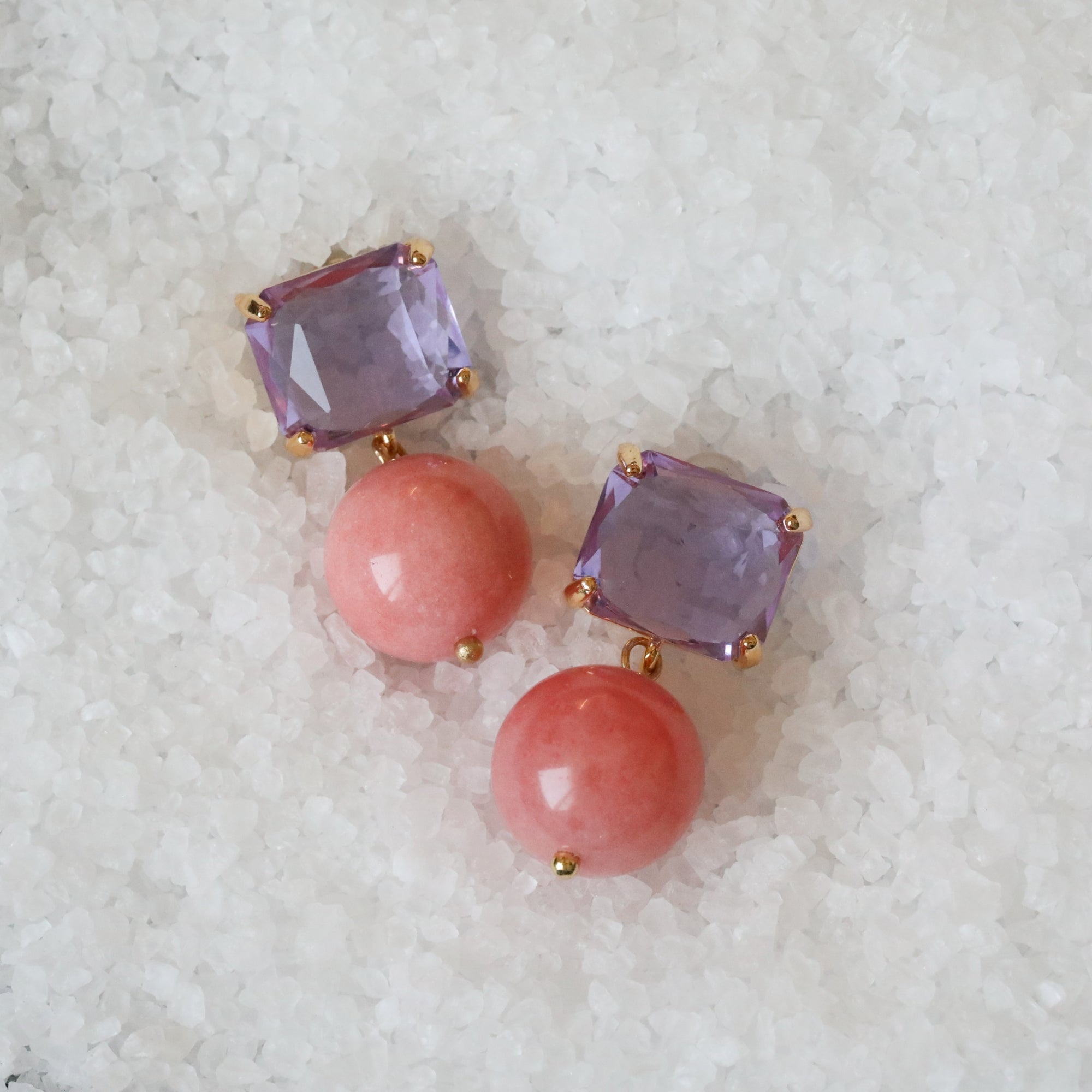 Blush Pink & Lavender Earrings