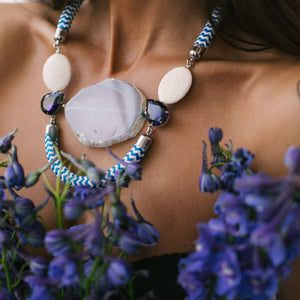 Statement agate necklace "THE SMILE"
