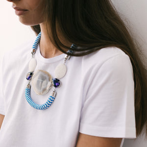 Statement agate necklace "THE SMILE"